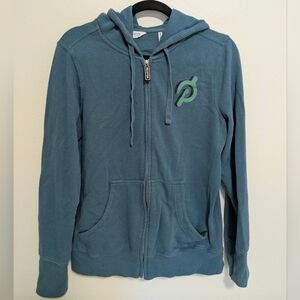 Peloton Blue Zip-Up Hoodie with Logo